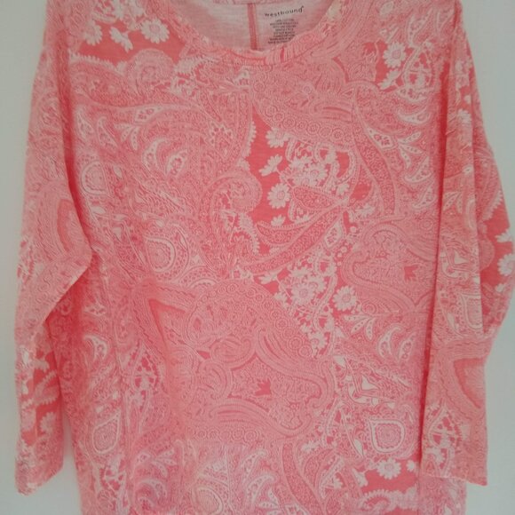 Westbound coral/pink/white print size M - Picture 1 of 7